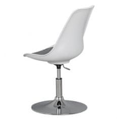 Bruxxi Jídelní židle Korsika, syntetická kůže, bílá / šedá