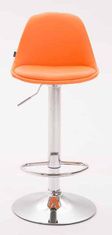 BHM Germany Barove židle Kiel (SET 2 ks), syntetická kůže, oranžová