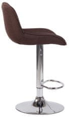 BHM Germany Barová židle Lentini, textil, chrom / hnědá