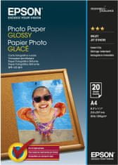 Epson Photo Paper Glossy, A4, 20 listů, 200g/m2, lesklý (C13S042538)
