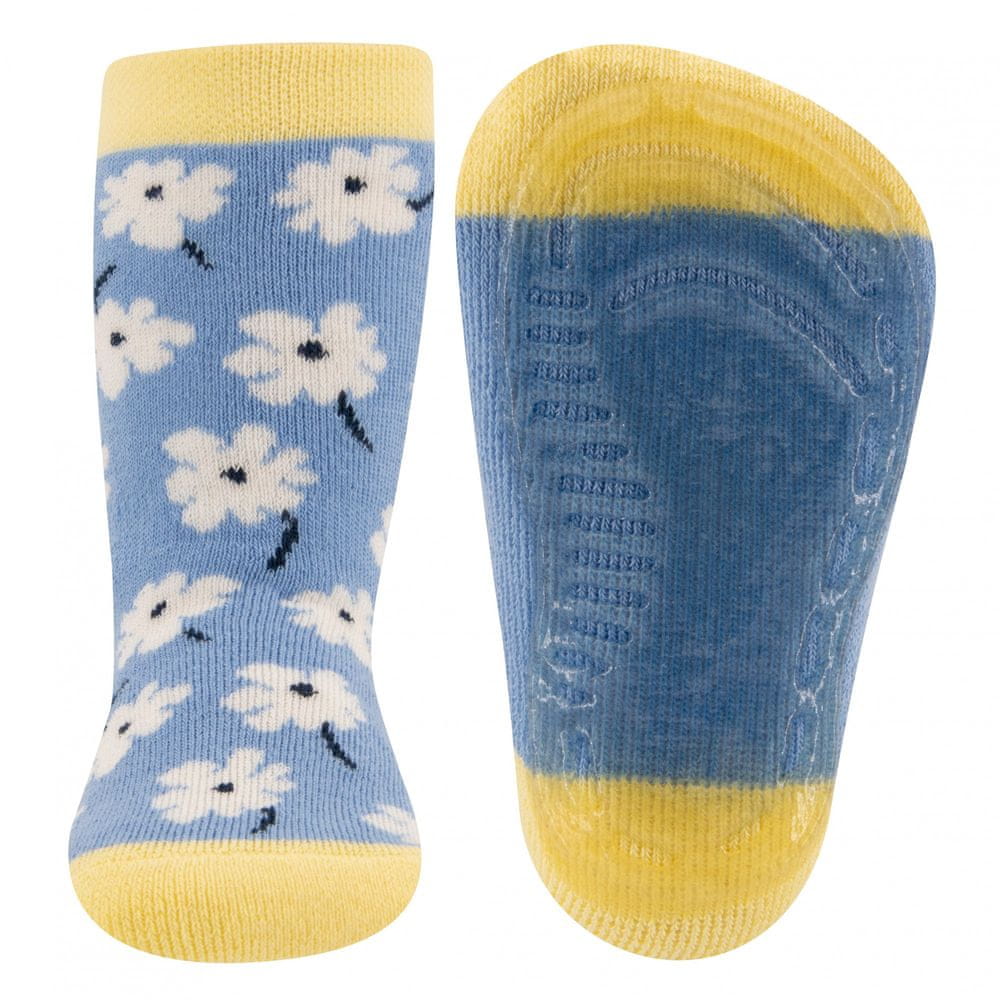 EWERS dívčí protiskluzové ponožky ABS - květina 221210 modrá 23 - 24