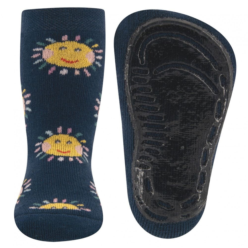 EWERS dívčí protiskluzové ponožky ABS - slunce 221211 tmavě modrá 18-19