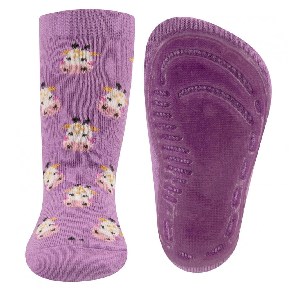 EWERS dívčí protiskluzové ponožky ABS - žirafa 221214 růžová 27 - 28