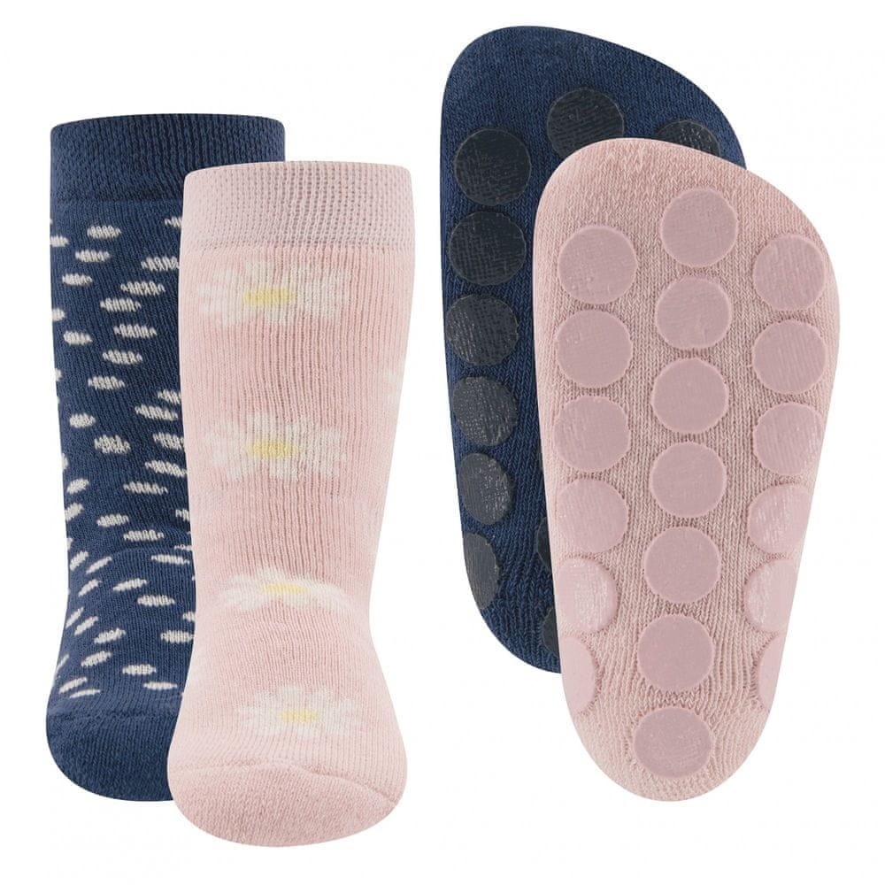 EWERS dívčí 2pack protiskluzových ponožek ABS 225075 vícebarevná 17-18
