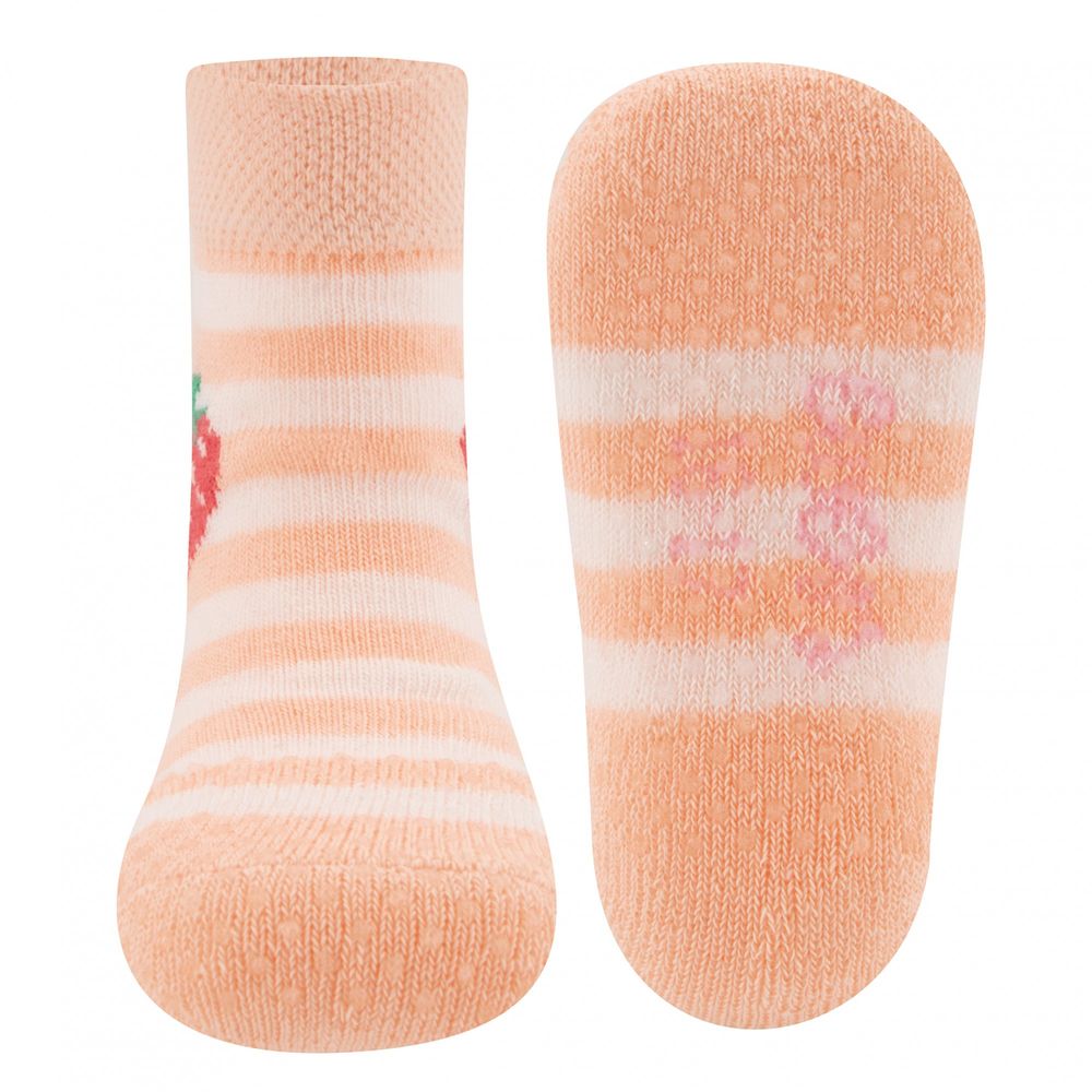 EWERS dívčí ponožky s protiskluzem - jahoda 225076 lososová 16-17