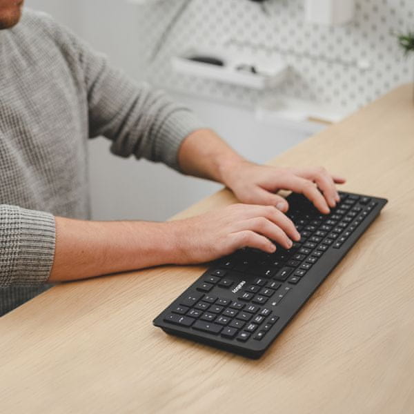 Niceboy K10 (office-K10) membránová kancelářská klávesnice bezdrátová usb wifi