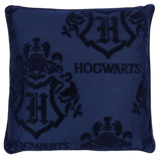 Harry Tmavě modrý polštář HOGWARTS Harry Potter 45 x 45 cm