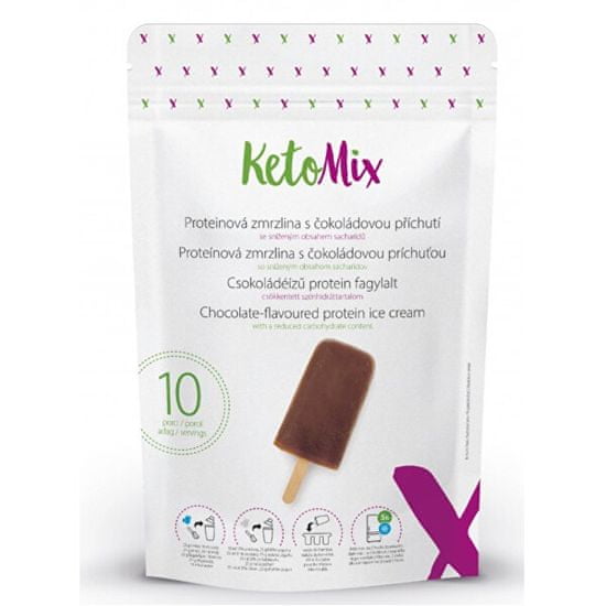 KetoMix Proteinová zmrzlina s čokoládovou příchutí 250 g (10 porcí)