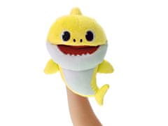 Mikro Trading Baby Shark plyšový maňásek 23 cm žlutý na baterie s volitelnou rychlostí hlasu
