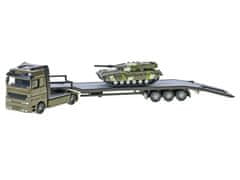 2-Play Traffic vojenský transporter 25 cm kov s obrněnými vozidly volný chod 2ks v krabičce