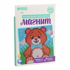 Kraftika Diamantový mozaikový magnet pro děti motiv "medvěd"
