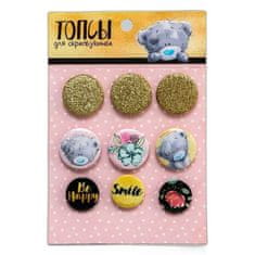 Me To You Scrapbooking tops, cabochons for embellishment "gold"