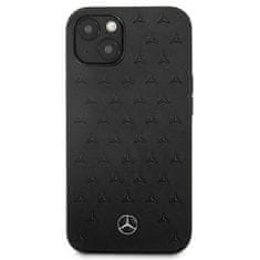 MERCEDES MEHCP13SPSQBK hard silikonové pouzdro iPhone 13 Mini 5.4" black Leather Stars Pattern