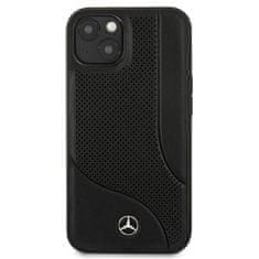 MERCEDES MEHCP13SCDOBK hard silikonové pouzdro iPhone 13 Mini 5.4" black Leather Perforated Area