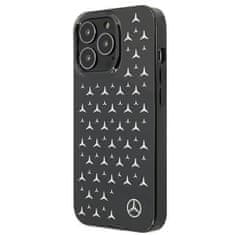 MERCEDES MEHCP13LESPBK hard silikonové pouzdro iPhone 13 / 13 Pro 6.1" black Silver Stars Pattern