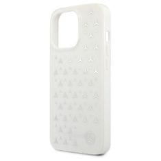 MERCEDES MEHCP13XESPWH hard silikonové pouzdro iPhone 13 Pro MAX 6.7" white Silver Stars Pattern