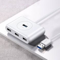 Ugreen CR113 HUB adaptér 4x USB 3.0, bílý