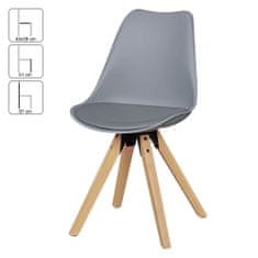 Bruxxi Jídelní židle Otto (SET 2 ks), šedá