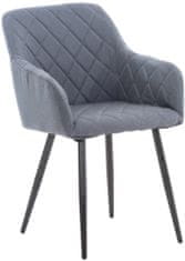 BHM Germany Jídelní židle Shila, textil, tmavě šedá