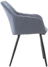 BHM Germany Jídelní židle Shila, textil, tmavě šedá