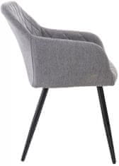 BHM Germany Jídelní židle Shila, textil, šedá
