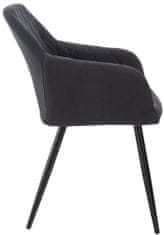 BHM Germany Jídelní židle Shila, textil, černá