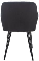 BHM Germany Jídelní židle Shila, textil, černá
