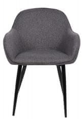 BHM Germany Jídelní židle Boise, textil, tmavě šedá