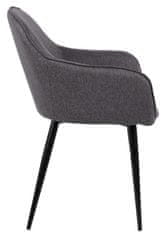 BHM Germany Jídelní židle Boise, textil, tmavě šedá