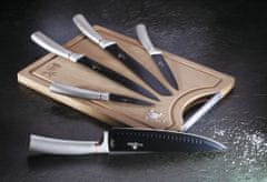Berlingerhaus Sada nožů s nepřilnavým povrchem + prkénko 6 ks Moonlight Edition