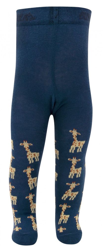EWERS dětské punčocháče s žirafou s certifikátem GOTS 905267 tmavě modrá 92