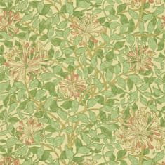 MORRIS & CO. Tapeta HONEYSUCKLE 210435, kolekce COMPENDIUM I & II, green beige pink