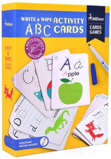 Mideer Smývatelné kartičky s fixou - Anglická abeceda