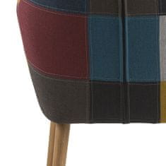 Design Scandinavia Konferenční / jídelní židle s područkami Marte, patchwork