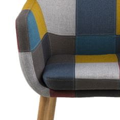 Design Scandinavia Konferenční / jídelní židle s područkami Marte, patchwork