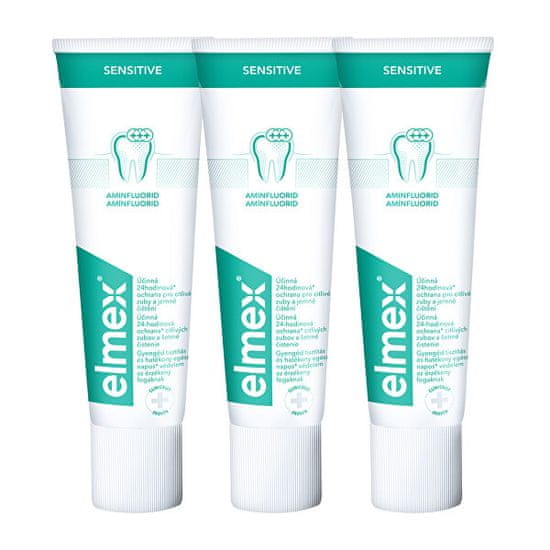 Elmex Zubní pasta pro citlivé zuby Sensitive 3 x 75 ml