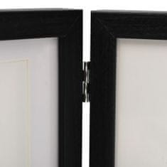 Greatstore Třídílný fotorámeček černý 22 x 15 cm + 2 x (10 x 15 cm)