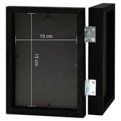 Greatstore Dvoudílný fotorámeček černý 2 x (10 x 15 cm)