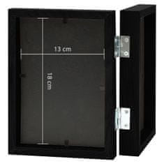 Greatstore Dvoudílný fotorámeček černý 2 x (13 x 18 cm)