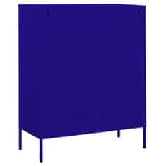 Greatstore Úložná skříň námořnická modrá 80 x 35 x 101,5 cm ocel
