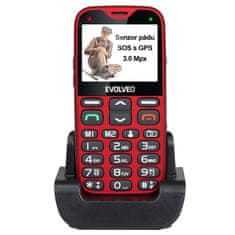 Evolveo EasyPhone XG s nabíjecím stojánkem, Red