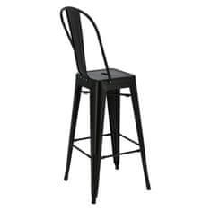 Fernity barová židle Paris Back 75cm. černá insp.Tolix