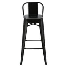 Fernity barová židle Paris Back short 75cm black insp. Tolix