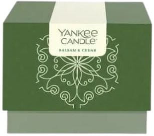 Yankee Candle Vonná svíčka 198 g Balsam & Cedar v dárkovém balení - limitovaná edice! - rozbaleno