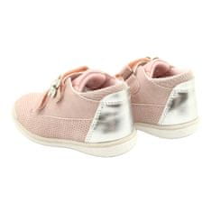 American Club Sportovní obuv na suchý zip GC06/21 Pink-Silver velikost 23