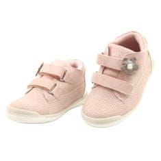 American Club Sportovní obuv na suchý zip GC06/21 Pink-Silver velikost 23