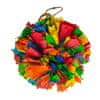 Závěsná barevná hračka pompon z kukuřičných listů pro exoty M 17,2x10,8x10,5cm