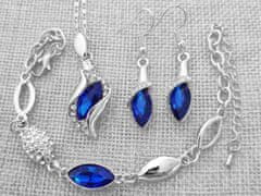 Lovrin Sada šperků ve tvaru modré slzy se zirkony