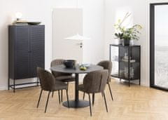 Design Scandinavia Jídelní stůl kulatý Ibiza, 110 cm, černá