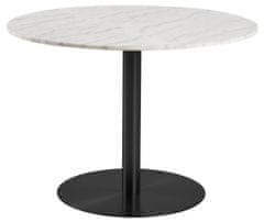 Design Scandinavia Jídelní stůl Corby, 105 cm, bílá / černá